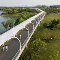Auvent de passerelle moderne en membrane PTFE PVDF, abri solaire commercial pour centre commercial