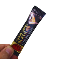 Café noir instantané sans sucre à saveur riche et audacieuse Démarrage énergisant avec saveurs de chocolat Emballage de boîte au goût neutre
