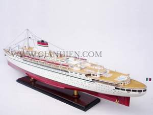 Gia Nhien Fabricant Design personnalisé SS CRISTOFORO COLOMBO Bateau de croisière MODÈLE DE BATEAU EN BOIS Artisanat en bois MODÈLE DE BATEAU - Product Image 4