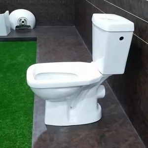Gran oferta, armario de agua de dos piezas, inodoro, baño, inodoro, decoración de inodoro, inodoro Twyford de Nigeria, precios de inodoro S-Trap / P-Trap WC - Product Image 6