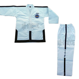 Uniforme personnalisé maître diamant TKD de l'ITF nouvelle marque brodée uniforme maître Dobok de Taekwondo de l'ITF - Product Image 4
