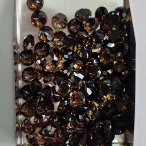 Cuarzo Ahumado Natural de 6.5MM, Corte Brillante Redondo, Gema Suelta de la Mejor Calidad para la Fabricación de Joyas - Product Image 3