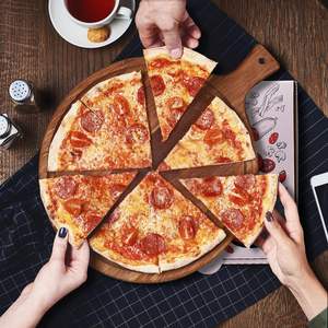Cajas de pizza, 7x7x1,6 pulgadas Cajas de pizza corrugadas Kraft Patrón de barbacoa Impresión Contenedores de cartón para llevar Pizza, Cak - Product Image 6