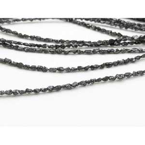 Perles de diamant noir naturel non taillées 100% naturelles, 2-3 mm, perles brutes en cristal brut pour la fabrication de bijoux - Product Image 1