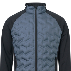 เสื้อแจ็คเก็ตผ้านิ่มไฮบริดซาฟารีสำหรับผู้ชายกันน้ำมีปกตั้งโลโก้ด้านหน้าสำหรับฤดูใบไม้ร่วง - Product Image 5