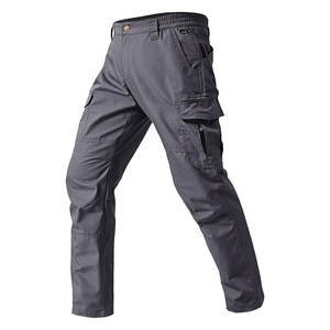 กางเกงคาร์โก้สำหรับวิ่งจ็อกเกอร์ของผู้ชายใหม่ฤดูใบไม้ร่วงกางเกงผ้าฝ้ายสไตล์วินเทจทรงหลวมเอวกลางน้ำหนักเบาซักได้สำหรับ100% - Product Image 1