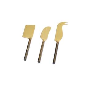 2026 Gold Plated <b>Cheese</b> <b>Set</b> with Metal Black Coated Handle New <b>Cheese</b> <b>Set</b> for <b>Cheese</b> Cutting New Cutlery <b>Set</b> New Metal Flatware - Product Image 4
