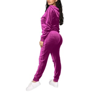 New 2025 High Quality Customized Winter Women Tracksuit 2 Piece Set Hoodie Pants Long Sleeve Casual Wear Warm Women's <b>Track</b> Suit - Product Image 4
