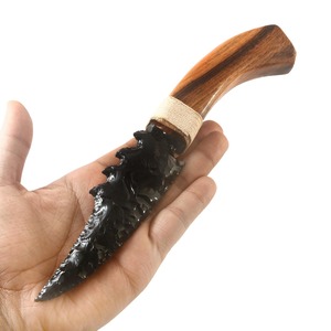 Couteau artisanal en obsidienne noire de qualité supérieure, athame, poignard, design mascotte, MUNTAHA AGATE, toucher réel, 5-5,5 pouces pour l'art - Product Image 4