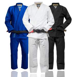 Kimono de Jiu Jitsu Brasileño para Adultos, Blanco, 300 g/m², Tejido Perlado, Algodón Preencogido, Logotipo Personalizado, Uniforme de Entrenamiento de Artes Marciales - Product Image 1