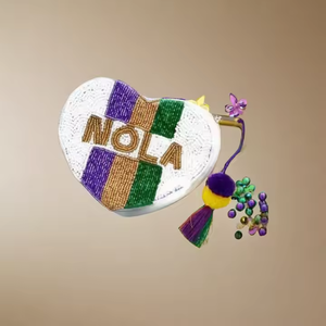 Bolso de mano bordado de cuentas de semillas de Mardi Gras personalizado hecho a mano, bolso de mano colorido de MD HANDICRAFTS - Product Image 3