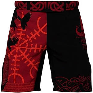 Shorts de combat unisexe pour entraînement de lutte, boxe, compression respirante, extensibles, durables, 100% polyester, avec coque bio-flex - Product Image 3