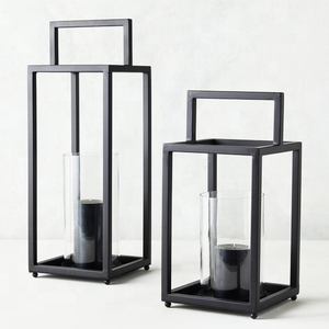 Bougeoir moderne avec bougeoir en verre pour centre de table, décorations, bougeoir en métal doré antique - Product Image 5