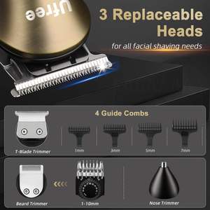 Kit de rasoirs électriques sans fil professionnels pour hommes, tondeuse à barbe et tondeuse à cheveux avec batterie, kit de toilettage pour hommes - Product Image 4