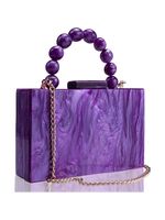 Sac de soirée tendance pour femme, bandoulière, pochette à perles, motif géométrique en résine, fermeture magnétique, luxe, vente chaude