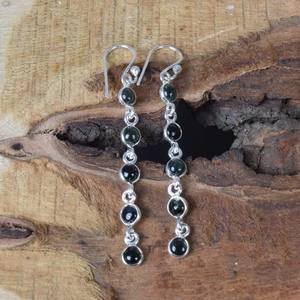 Boucles d'oreilles en argent sterling 925 faites à la main de style bohème bijoux en agate de mousse pour les filles lors d'occasions d'anniversaire ou de mariage - Product Image 4