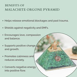 Meilleure pyramide de guérison en malachite orgone pour la méditation et la décoration, idéale pour soulager le stress - Product Image 4
