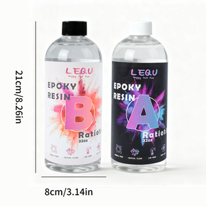 LEQU Happy And Fun Epoxy Resin AB Kit 32oz Crystal <b>Clear</b> High <b>Gloss</b> For DIY Art Jewelry Making - Product Image 5