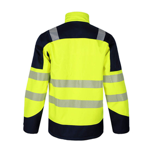 Chaqueta de Seguridad Reflectante de Alta Visibilidad para Trabajo en Construcción, Impermeable, Transpirable, Antiestática, Unisex, con Certificación CE - Product Image 3