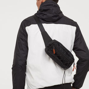 Vestes cargo en nylon décontractées pour hommes, légères, personnalisées, style streetwear, coupe-vent imperméable avec capuche pour hommes - Product Image 3