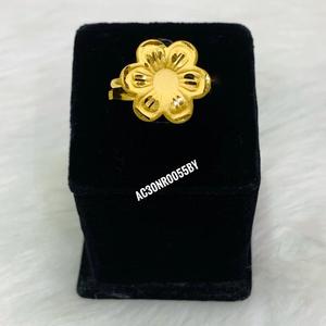 Women's Classic Gold Plated Flower <b>Charm</b> Necklace Set with Box Chain | Buy Gold Plated Neckwear Set Online - Product Image 4