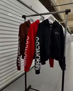 OEM&ODM Fashion Pattern Screen Printing <b>Men's</b> <b>Zipper</b> <b>Cardigan</b> Hoodie Set Wholesale Customization - Product Image 6