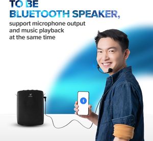 Personal Voice Amplifier <strong>Small</strong> Portable Microphone Rechargeable Megaphone Wireless Microphone <strong>Speaker</strong> - Product Image 4