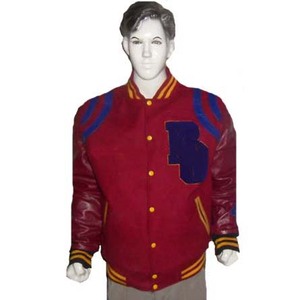 แจ็กเก็ตเบสบอลผ้ากำมะหยี่ขนแกะปักโลโก้ได้ตามต้องการสำหรับผู้ชายเสื้อแจ็คเก็ตหนังสไตล์วินเทจสำหรับฤดูหนาวขนาดพิเศษ - Product Image 1