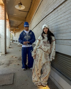 Conjunto de pantalones de chándal con capucha de algodón 100% al por mayor, ropa en blanco unisex para hombre y mujer con logotipo personalizado/colores, fabricantes - Product Image 6