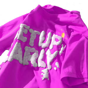 High Quality <b>Women</b> Puff Printing <b>T</b> <b>Shirt</b> Oversized Puff Printing <b>T</b> <b>Shirt</b> Casual 100% Cotton Breathable Puff Printing <b>T</b> <b>Shirt</b> - Product Image 4