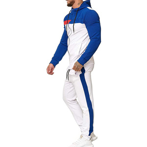 Ensemble de survêtement pour homme à blocs de couleur, prix d'usine, logo personnalisé, rayé, deux pièces, nouveau design, ensemble de survêtement avec logo personnalisé, service OEM - Product Image 6