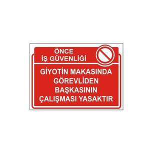 Señal de Advertencia: Solo Personal Autorizado - Operación de Guillotina - Product Image 1