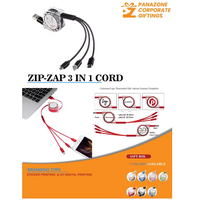 Kabel Data & Pengisian Daya Magnetik 3 in 1 Universal Tembaga Murni 3A untuk Perangkat Komputer Tipe-C dan Micro USB