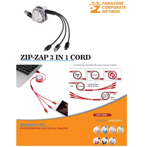 Câble de charge et de données universel 3 en 1 Zip Zap compatible avec les appareils de type C et Micro USB - Product Image 5