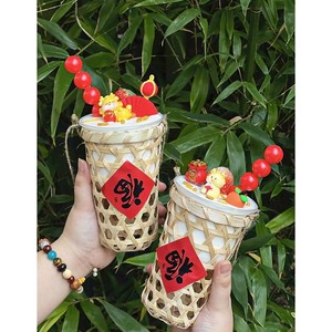 Porte-gobelet en bambou écologique de haute qualité produit du Vietnam pour les fêtes - Product Image 3