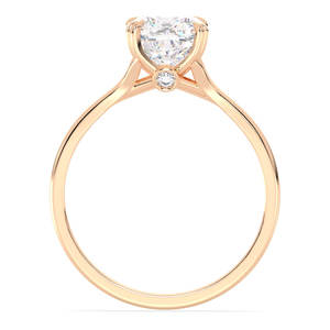 Bague solitaire en diamant de laboratoire CVD HPHT de 1,82 carats, taille coussin, or massif 14 carats, best-seller REYES, pour femmes, bijoux fins - Product Image 6