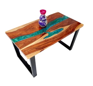 Muebles de sala de estar de alta calidad, mesa de comedor de madera de resina para oficina y uso doméstico, forma de exportador indio. - Product Image 1