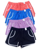 Short de bain femme taille haute élastique séchage rapide teint en pièce 100 % polyester avec cordon de serrage style européen et américain couleur unie