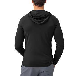 Sudadera con Capucha para Hombre, Cierre Completo, Invierno, 100% Algodón, Transpirable, Secado Rápido, Ecológica, Tinte Liso, para Gimnasio, Ejercicio, Correr al Aire Libre - Product Image 6