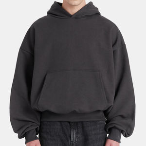 Sweat à capuche court 500 gsm surdimensionné pour hommes personnalisé poids lourd vierge y2k sweats à capuche 100% coton pull boxy hoodie fabricant - Product Image 1