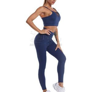 Dernière conception d'ensembles pour femmes vêtements de fitness ensembles pour femmes 100% coton léger ensembles pour femmes en vente en ligne - Product Image 2