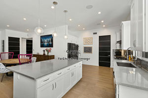 NV346 Práctico Proyecto Residencial Apartamentos Remodelación Twinkle Grey Piedra de Cuarzo Artificial Fabricado Gabinete de Cocina Superior - Product Image 4