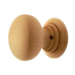 Boutons de porte de tiroir d'armoire à bouton en bois tire une poignée naturelle inachevée avec une utilisation à la main pour la vente - Product Image 2