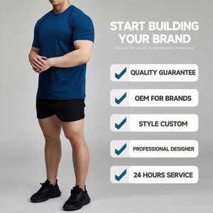 <b>Compression</b> fit <b>men</b> gym fitness <b>shirt</b> workout training top breathable material wholesale activewear bulk factory pricing - Product Image 3