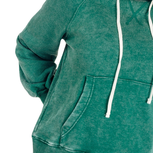 Sudaderas con capucha de gran tamaño con lavado ácido para mujer, ropa de calle de peso pesado, diseño personalizado, Sudadera con capucha con lavado ácido - Product Image 4