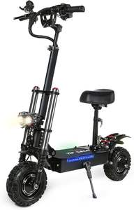 Scooter électrique 60V 38AH27AH pour adultes, 6000W, deux moteurs, vitesse maximale de 45 à 60 miles, scooter électrique pliable avec siège, double suspension - Product Image 2