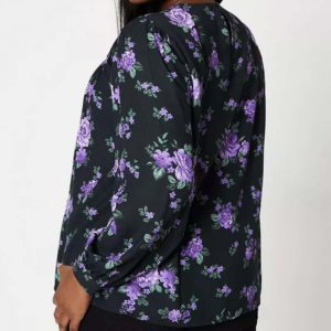 OEM grande taille en mousseline de soie florale en coton respirant chemise ample à manches longues dames chemise grande taille chemisiers et chemises femmes filles - Product Image 5