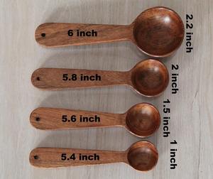 Cuillères et spatules en bois naturel pour la cuisine, ustensiles de cuisine, cuillères en bois pour la cuisine, salade à vendre - Product Image 6