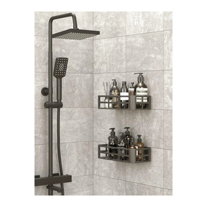 Juego de 2 Organizadores de Baño, Jabonera y Porta Champú, Estante Adhesivo para Accesorios de Ducha - Product Image 5