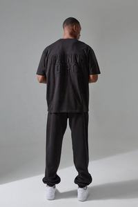 เสื้อยืดผ้าฝ้าย100% โอเวอร์ไซส์สำหรับผู้ชายเสื้อสไตล์สตรีท2024ลายเย็บพรีเมียม - Product Image 2